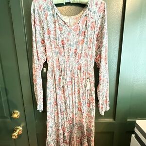 Knox Rose Floral Dress - Pink and Gray